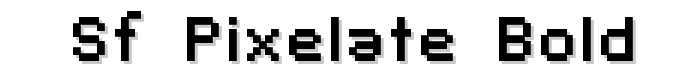 SF Pixelate Bold font
